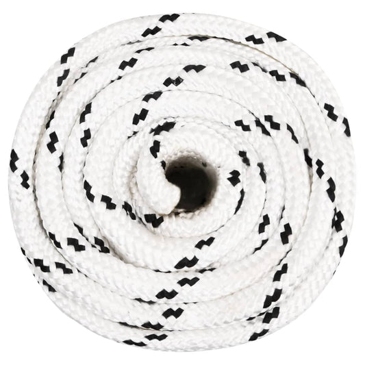 Braided Boat Rope White 16 mmx25 m Polyester Braided Boat Rope White 16 mmx25 m Polyester