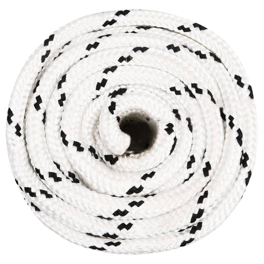 Braided Boat Rope White 20 mmx50 m Polyester Braided Boat Rope White 20 mmx50 m Polyester