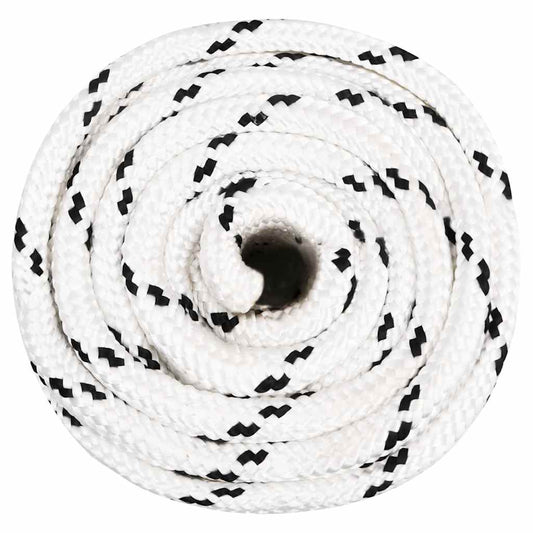 Braided Boat Rope White 20 mmx100 m Polyester Braided Boat Rope White 20 mmx100 m Polyester