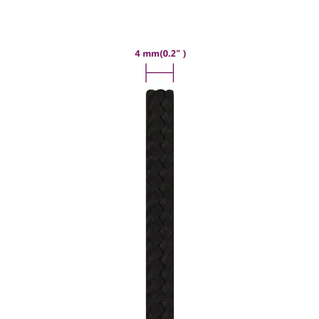 Work Rope Black 4 mm 100 m Polyester