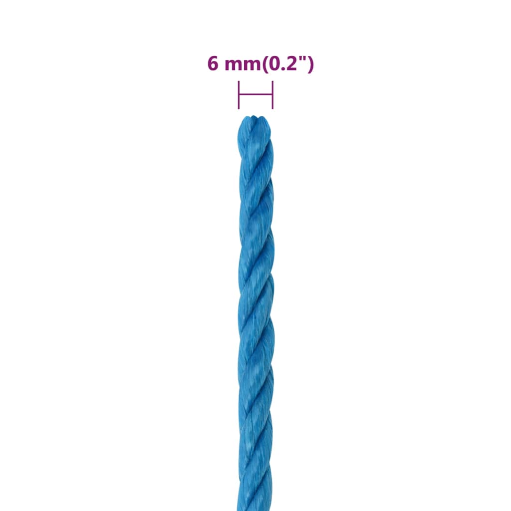 Work Rope Blue 6 mm 100 m Polypropylene