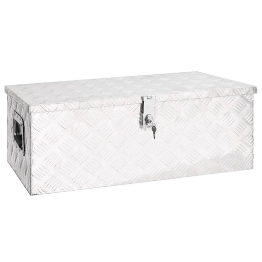 Storage Box Silver 80x39x30 cm Aluminium Storage Box Silver 80x39x30 cm Aluminium
