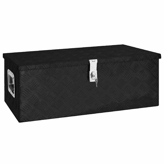 Storage Box Black 80x39x30 cm Aluminium Storage Box Black 80x39x30 cm Aluminium
