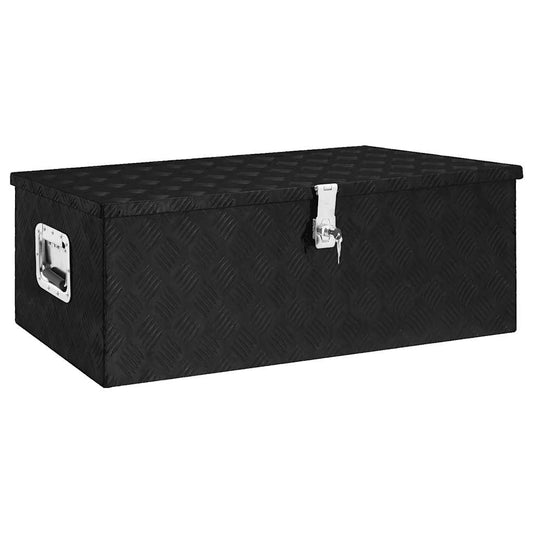 Storage Box Black 90x47x33.5 cm Aluminium Storage Box Black 90x47x33.5 cm Aluminium