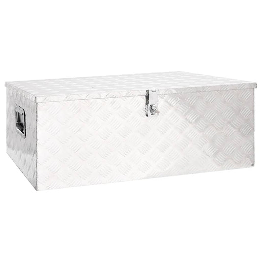 Storage Box Silver 100x55x37 cm Aluminium Storage Box Silver 100x55x37 cm Aluminium