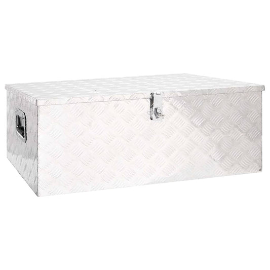 Storage Box Silver 100x55x37 cm Aluminium Storage Box Silver 100x55x37 cm Aluminium