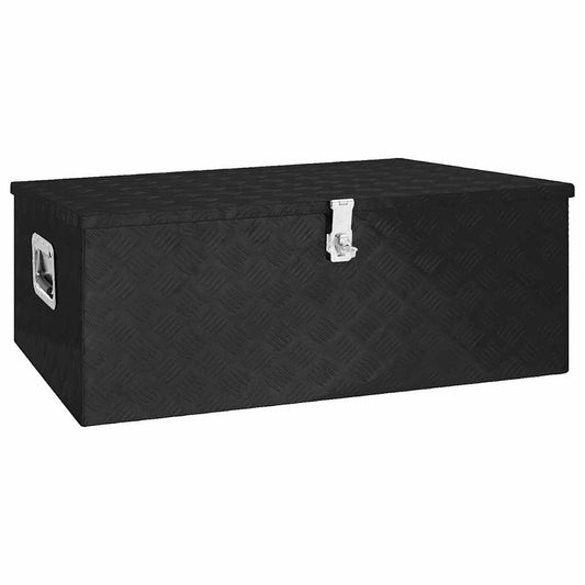 Storage Box Black 100x55x37 cm Aluminium Storage Box Black 100x55x37 cm Aluminium
