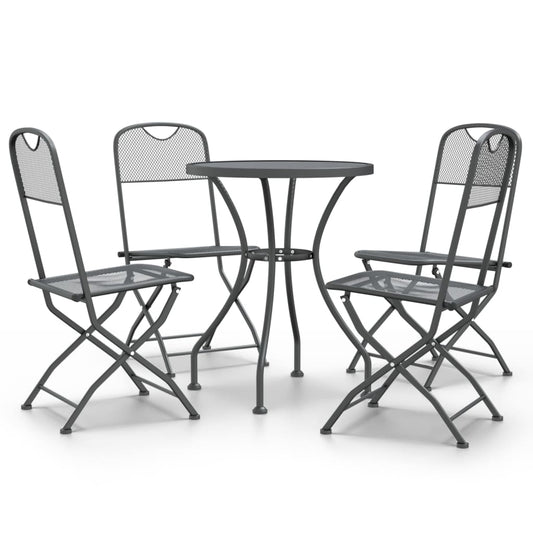 Garden Dining Set | Anthracite | Expanded metal mesh with e-coating Garden Dining Set | Anthracite | Expanded metal mesh with e-coating