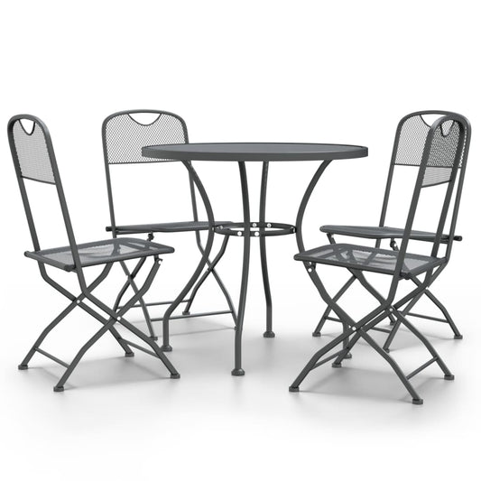 5 Piece Garden Dining Set Expanded Metal Mesh Anthracite 5 Piece Garden Dining Set Expanded Metal Mesh Anthracite