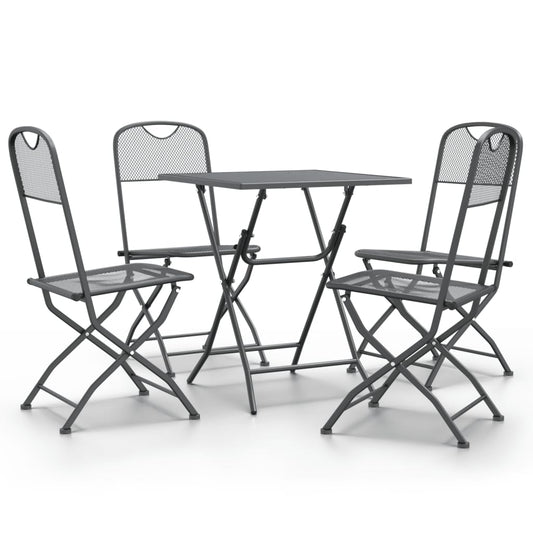 5 Piece Garden Dining Set Expanded Metal Mesh Anthracite 5 Piece Garden Dining Set Expanded Metal Mesh Anthracite