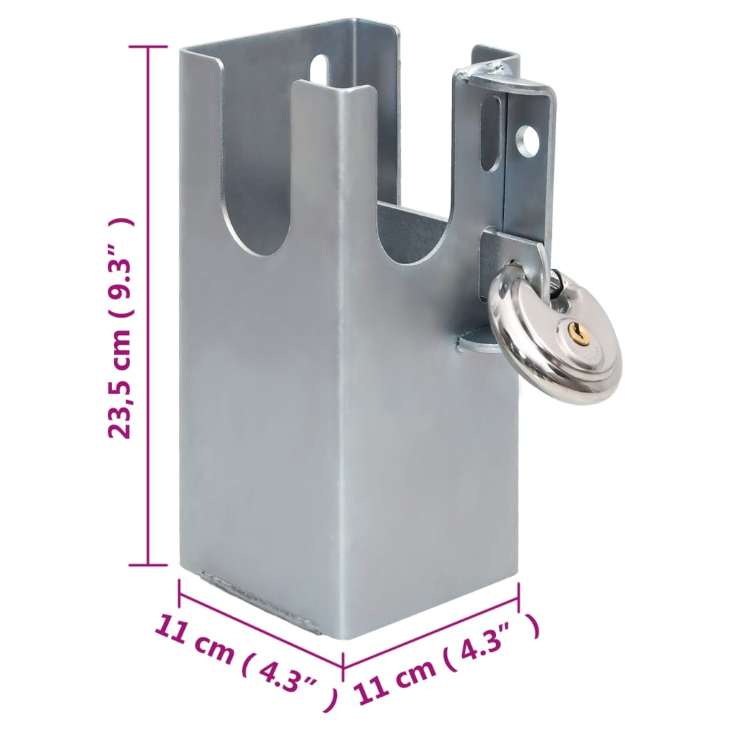 Hitch Lock Silver 11x11x23.5 cm Steel