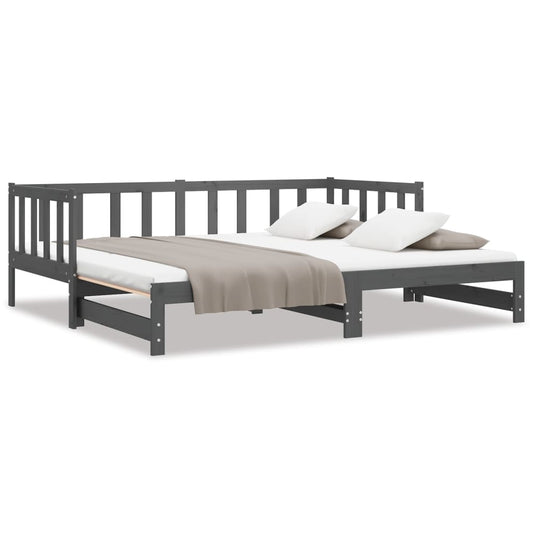 Day Bed | Grey | Solid pinewood | 2x | Pull-Out | Day Bed | Rectangular Day Bed | Grey | Solid pinewood | 2x | Pull-Out | Day Bed | Rectangular