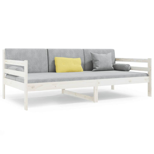 Day Bed without Mattress White 80x200cm Solid Wood Pine Day Bed without Mattress White 80x200cm Solid Wood Pine