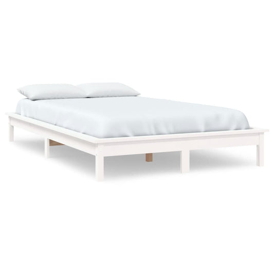 Bed Frame | White | Solid pine wood | 120x200 cm | Durable | Bed Frame Bed Frame | White | Solid pine wood | 120x200 cm | Durable | Bed Frame