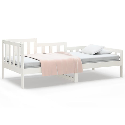 Day Bed without Mattress White 80x200 cm Solid Wood Pine Day Bed without Mattress White 80x200 cm Solid Wood Pine