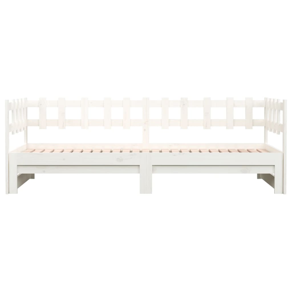 Pull-out Day Bed without Mattress White 2x(90x200) cm