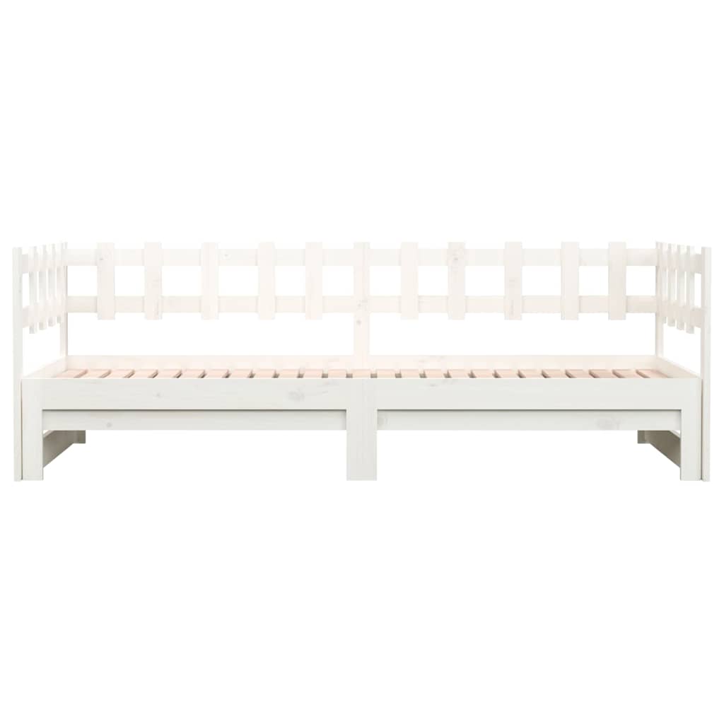 Pull-out Day Bed without Mattress White 2x(90x190) cm