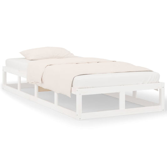Bed Frame without Mattress White 90x200 cm Solid Wood Bed Frame without Mattress White 90x200 cm Solid Wood