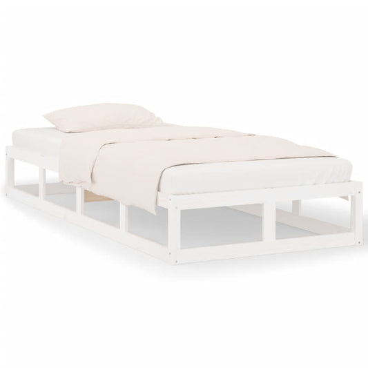 Bed Frame | White | Solid Pinewood, Plywood | Single Bed | Durable Bed Frame | White | Solid Pinewood, Plywood | Single Bed | Durable