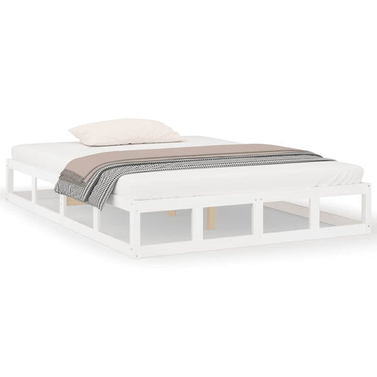 Bed Frame without Mattress White 140x200 cm Solid Wood Bed Frame without Mattress White 140x200 cm Solid Wood