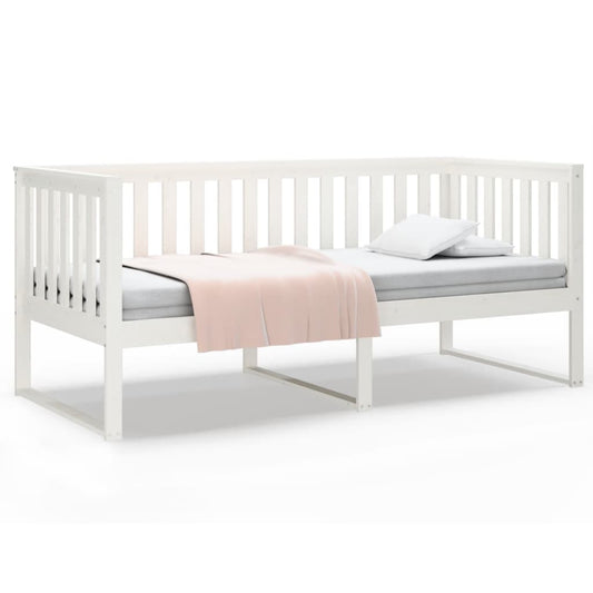 Day Bed without Mattress White 90x200 cm Solid Wood Pine Day Bed without Mattress White 90x200 cm Solid Wood Pine
