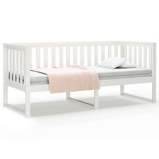 Day Bed without Mattress White 80x200 cm Solid Wood Pine Day Bed without Mattress White 80x200 cm Solid Wood Pine
