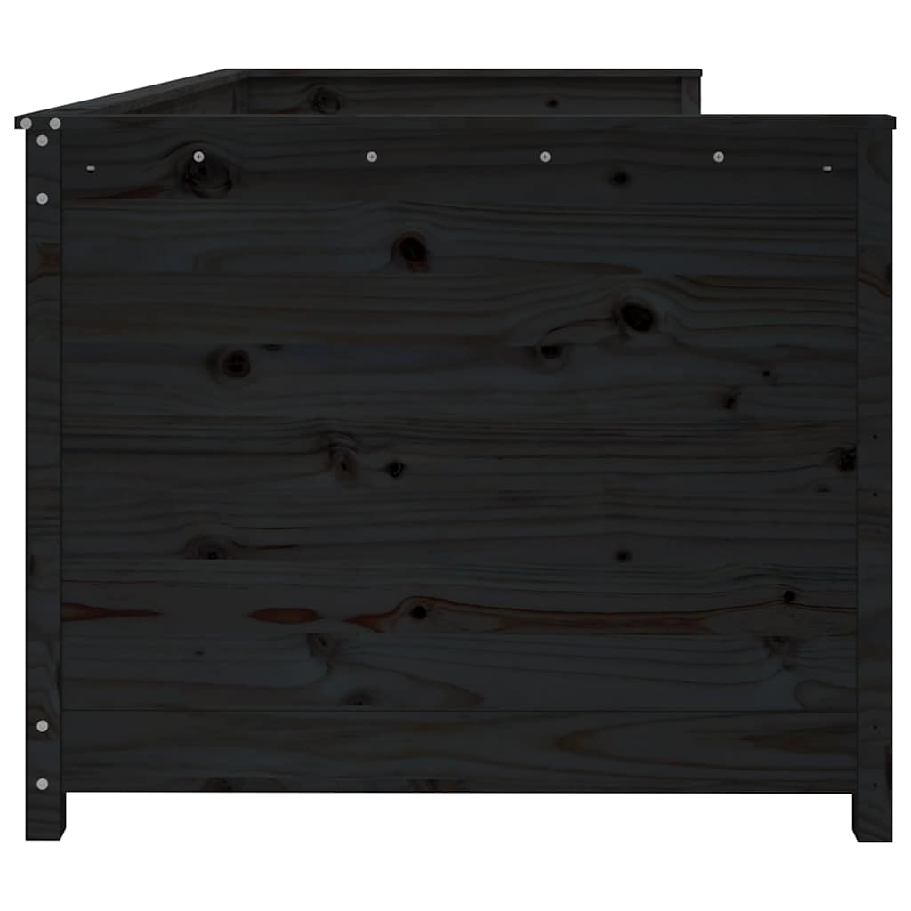 Day Bed without Mattress Black 90x190 cm Solid Wood Pine