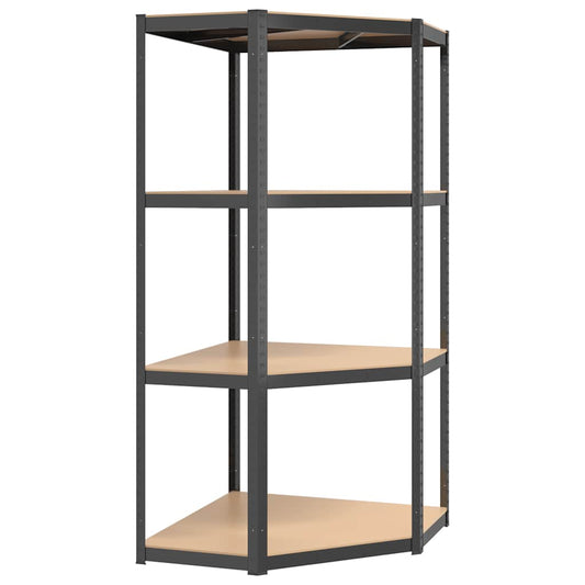 4-Layer Corner Shelf Anthracite Steel&Engineered Wood 4-Layer Corner Shelf Anthracite Steel&Engineered Wood