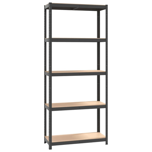 5-Layer Storage Shelf Anthracite Steel&Engineered Wood 5-Layer Storage Shelf Anthracite Steel&Engineered Wood