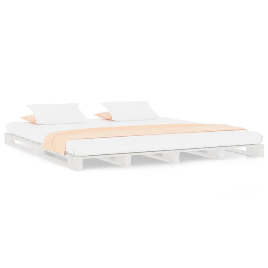 Pallet Bed without Mattress White 140x200 cm Solid Wood Pallet Bed without Mattress White 140x200 cm Solid Wood