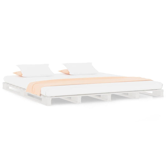 Pallet Bed without Mattress White 200x200 cm Solid Wood Pallet Bed without Mattress White 200x200 cm Solid Wood