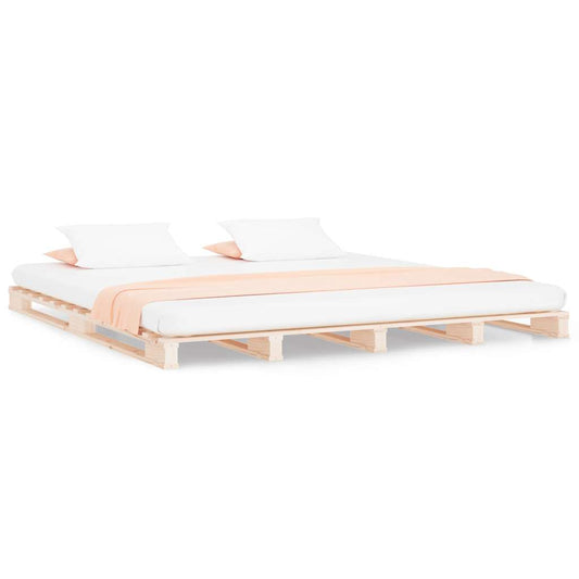 Pallet Bed without Mattress Double Solid Wood Pallet Bed without Mattress Double Solid Wood