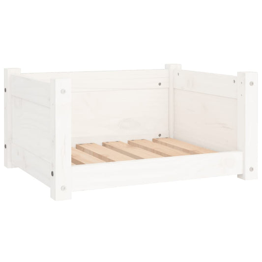 Dog Bed White 55.5x45.5x28 cm Solid Pine Wood Dog Bed White 55.5x45.5x28 cm Solid Pine Wood