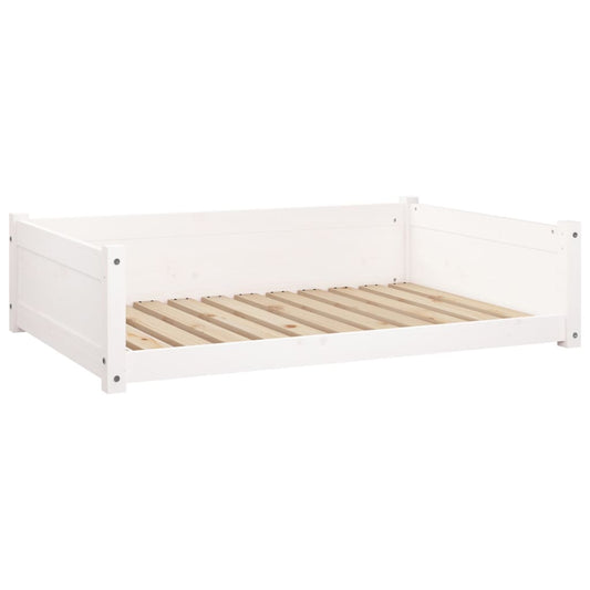 Dog Bed | White | Solid Pine Wood | 105.5 x 75.5 x 28 cm | Minimalistic Dog Bed | White | Solid Pine Wood | 105.5 x 75.5 x 28 cm | Minimalistic