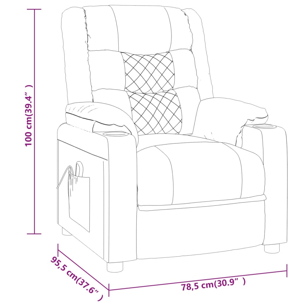 Recliner Chair Wine Red Faux Leather