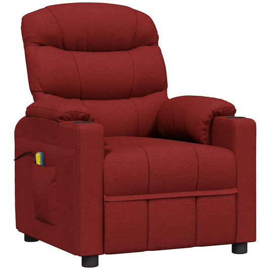 Massage Chair Wine Red Fabric Massage Chair Wine Red Fabric
