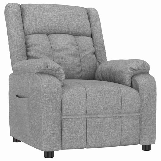 Recliner Chair Light Grey Fabric Recliner Chair Light Grey Fabric
