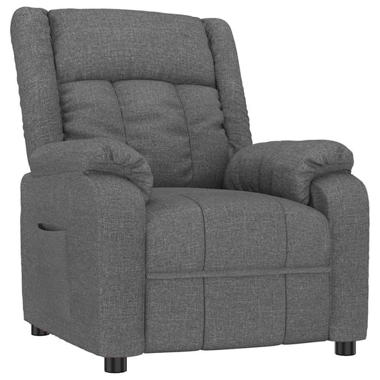 Recliner Chair Dark Grey Fabric Recliner Chair Dark Grey Fabric