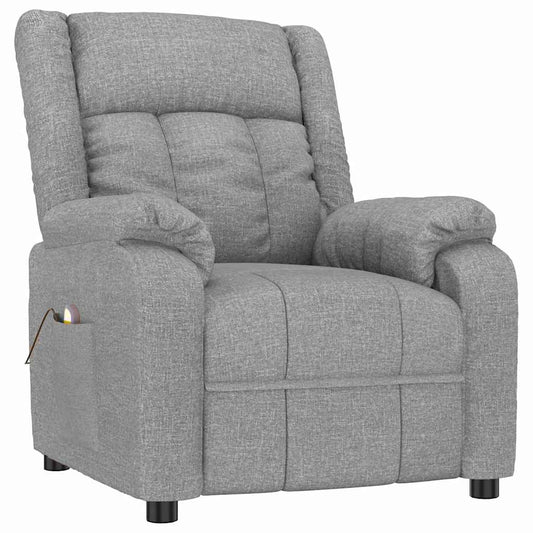 Massage Chair Light Grey Fabric Massage Chair Light Grey Fabric