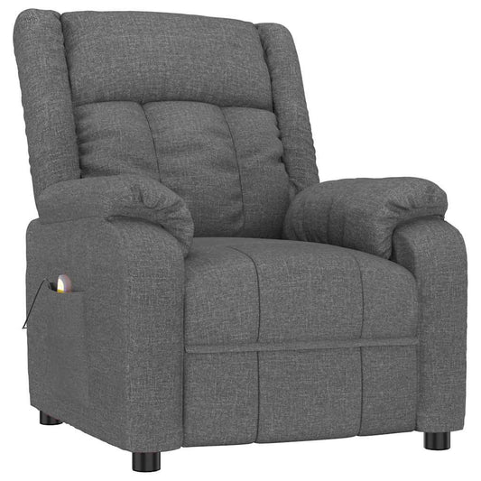 Massage Chair Dark Grey Fabric Massage Chair Dark Grey Fabric