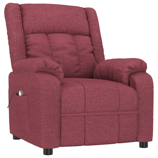 Massage Chair Wine Red Fabric Massage Chair Wine Red Fabric