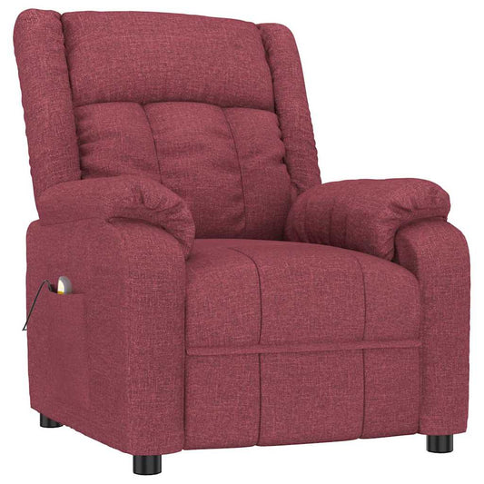 Massage Chair Wine Red Fabric Massage Chair Wine Red Fabric