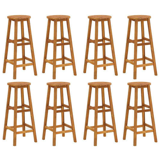 Bar Stools 8 pcs Solid Wood Acacia Bar Stools 8 pcs Solid Wood Acacia