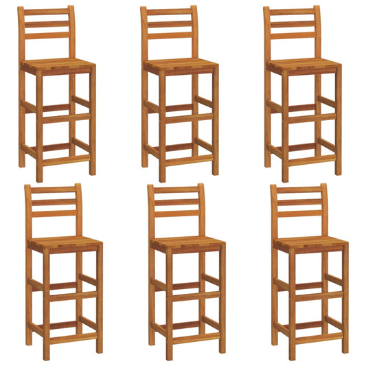 Bar Stools 6 pcs Solid Wood Acacia Bar Stools 6 pcs Solid Wood Acacia