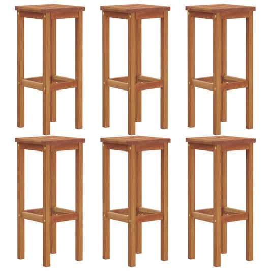 Bar Stools 6 pcs Solid Wood Acacia Bar Stools 6 pcs Solid Wood Acacia
