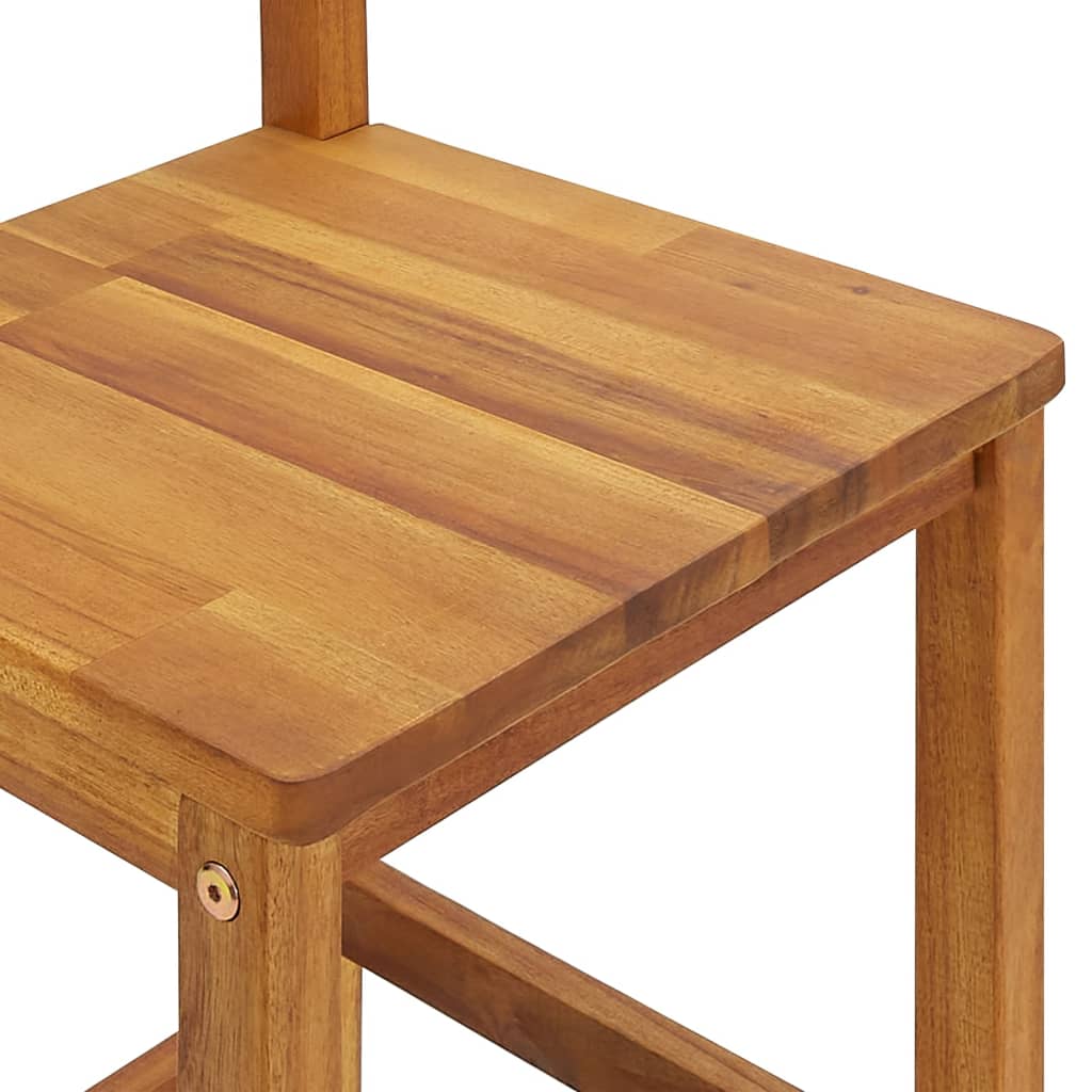 Garden Bar Set | Natural Wood | Solid Acacia Wood | Compact | Footrest