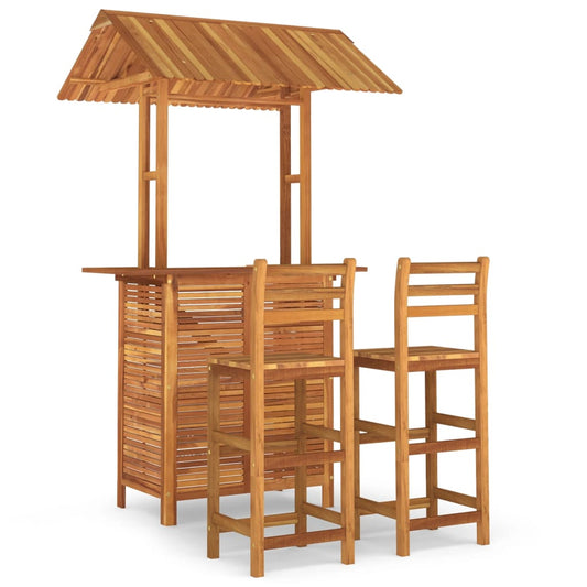 3 Piece Garden Bar Set Solid Wood Acacia 3 Piece Garden Bar Set Solid Wood Acacia