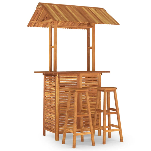 3 Piece Garden Bar Set Solid Wood Acacia 3 Piece Garden Bar Set Solid Wood Acacia