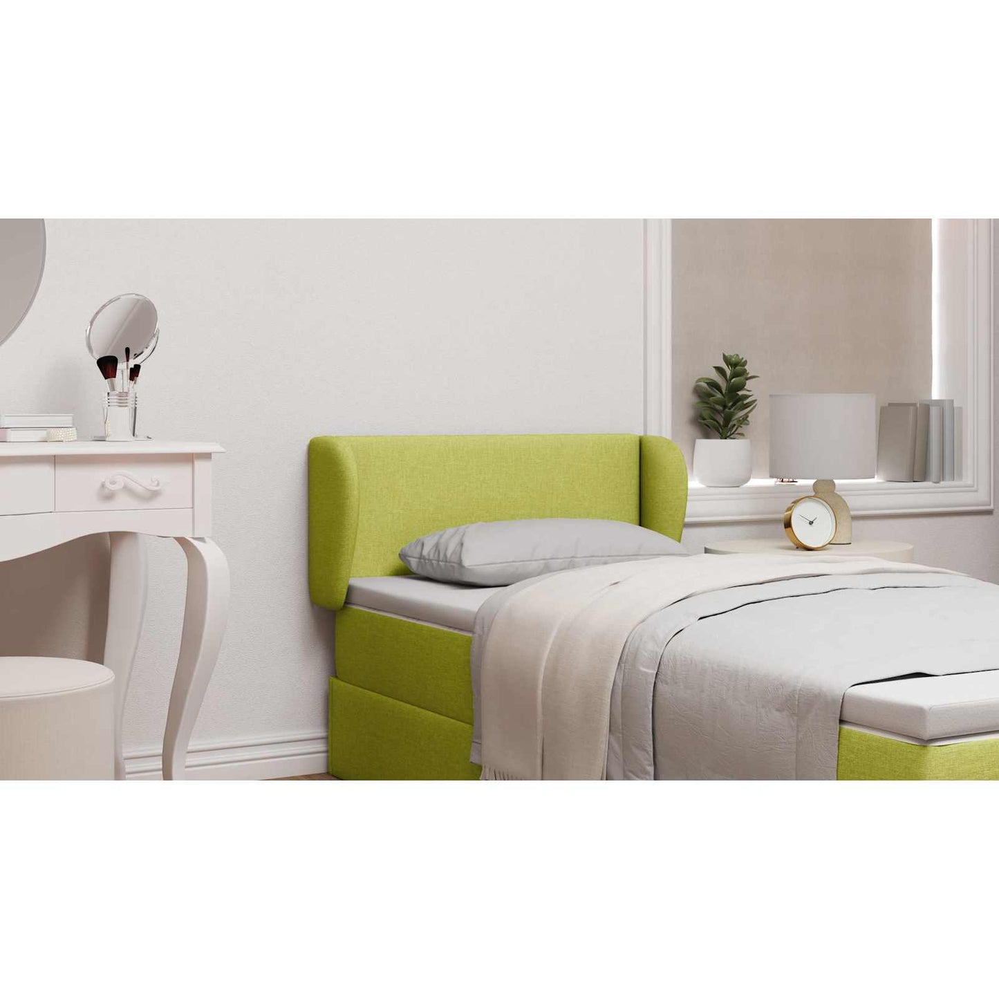 Headboard Ear Green 40 x 23 x 6 cm Fabric