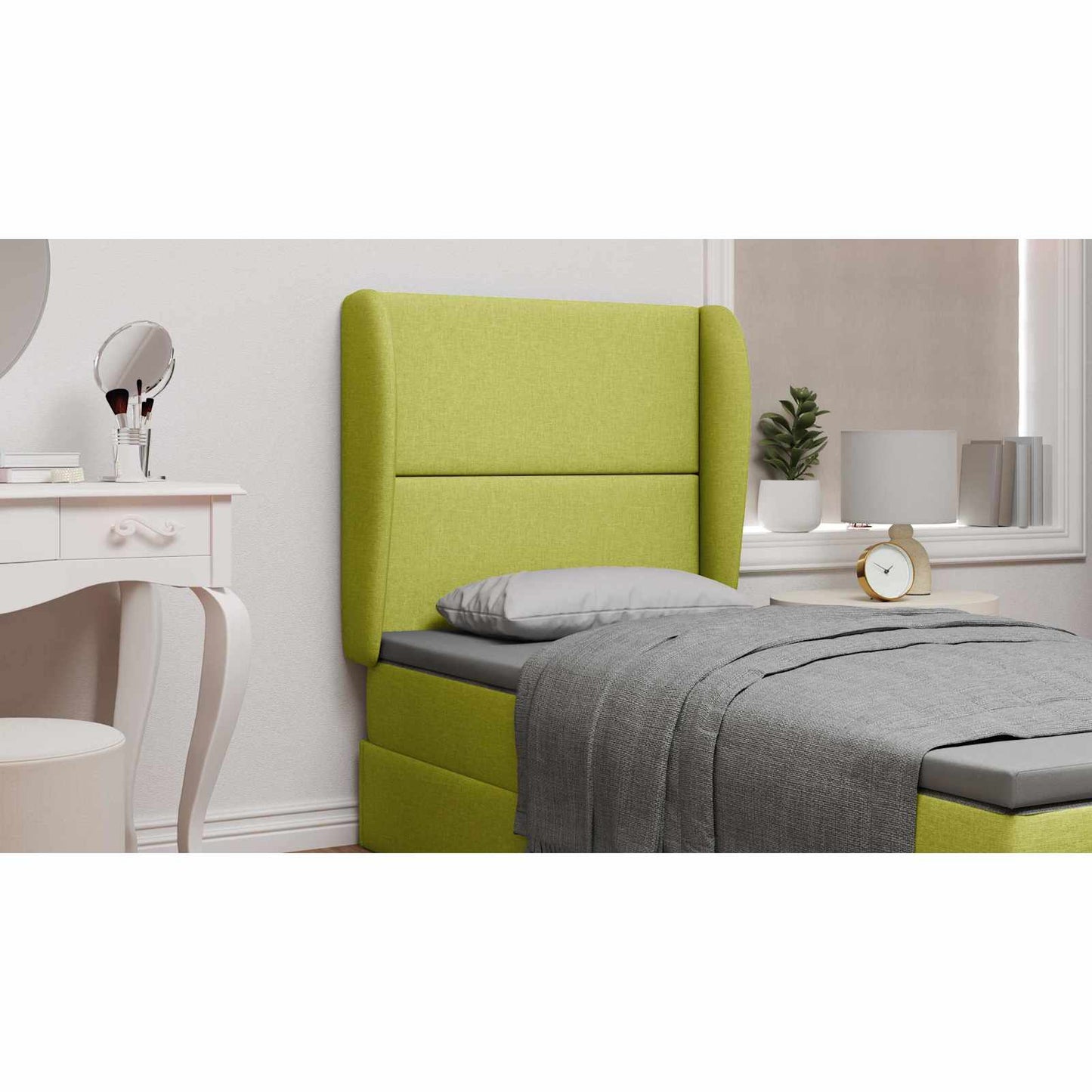 Headboard Ear Green 80 x 23 x 6 cm Fabric